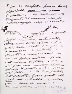 Brief (inkt op papier) door Giacomo Puccini